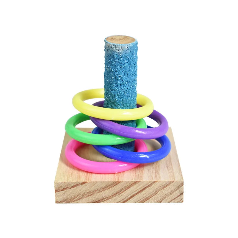 Bird Training Toys Set Wooden Block Puzzle Toys For Parrots Colorful Plastic… – Couleur Givrée Aléatoire – vue 6 | MonPluto
