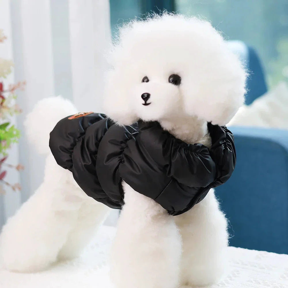 Veste Hiver Pour Chien Rembourrée Bleu Clair Taille S À XL