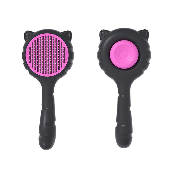 Brosse auto-nettoyante pour chien et chat – B-noir | MonPluto