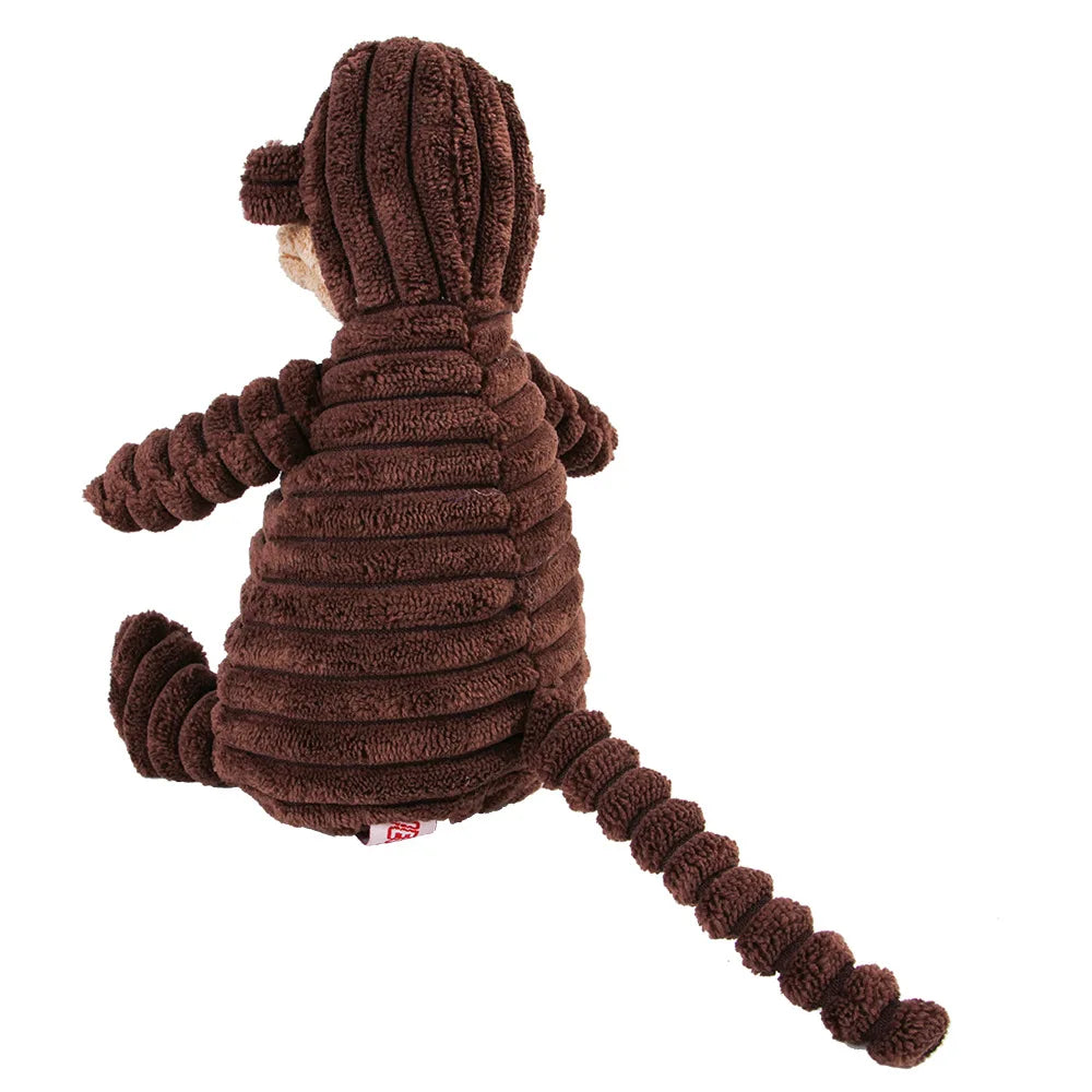 Jouet peluche sonore pour chien – Animal en corduroy