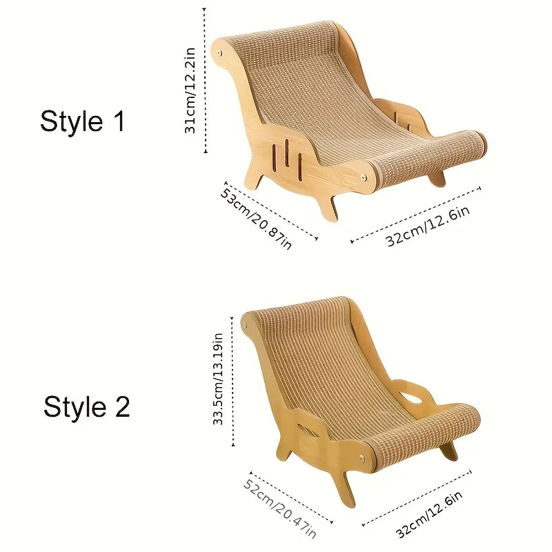 Griffoir chat en sisal – Forme dinosaure, bois massif