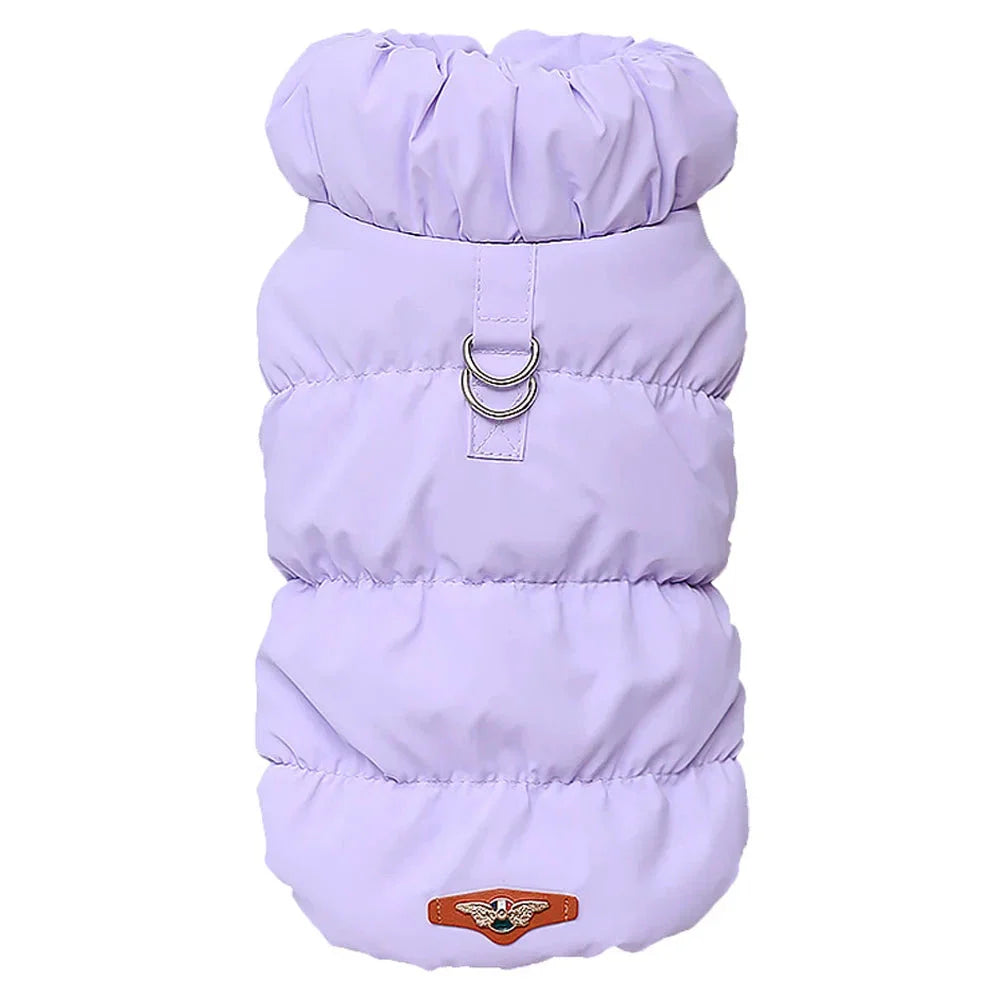 Veste Hiver Pour Chien Rembourrée Bleu Clair Taille S À XL