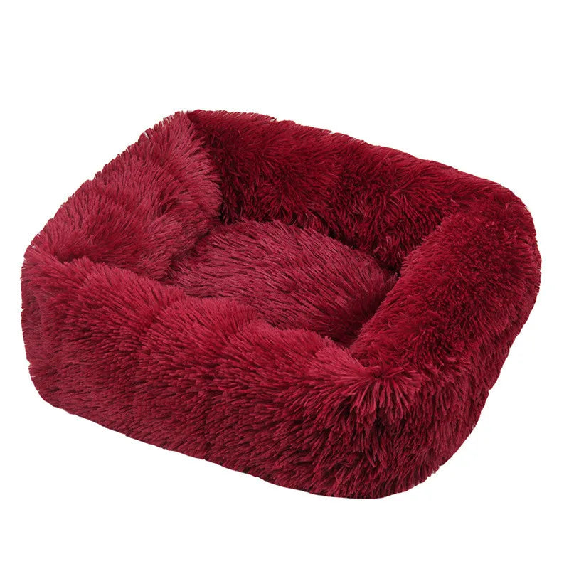 Lit pour chien carré – Peluche lavable