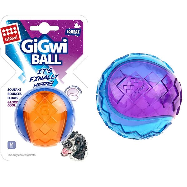 Balle sonore en caoutchouc pour chien – 5, 6 ou 7 cm | MonPluto