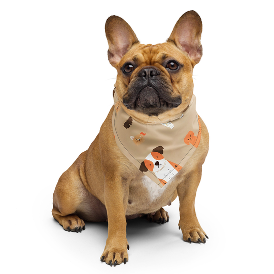 Bandana pour chien imprimé Hallowdog – Tailles S/M/L | MonPluto