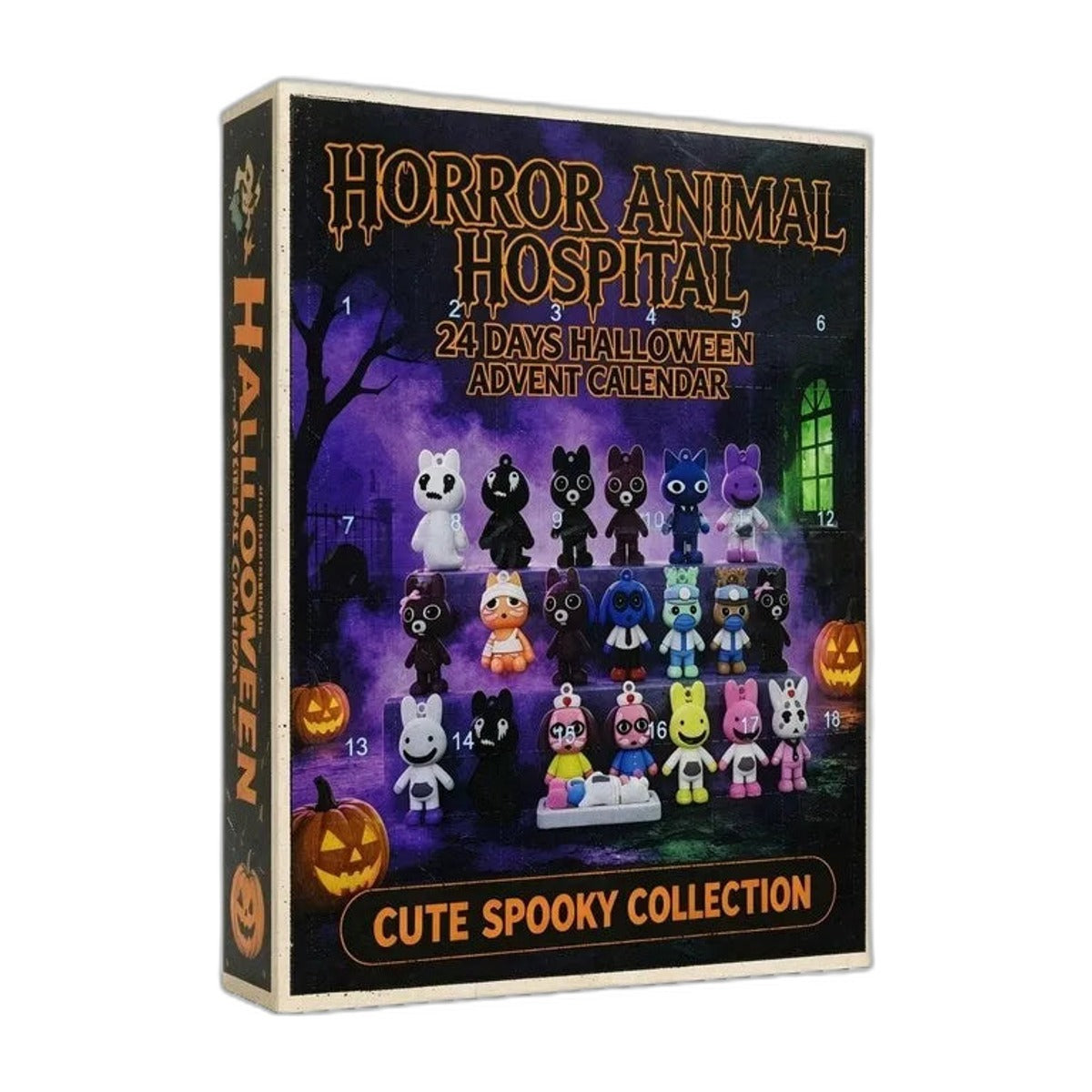 Packshot – Calendrier Halloween clinique vétérinaire hantée – 24 jours