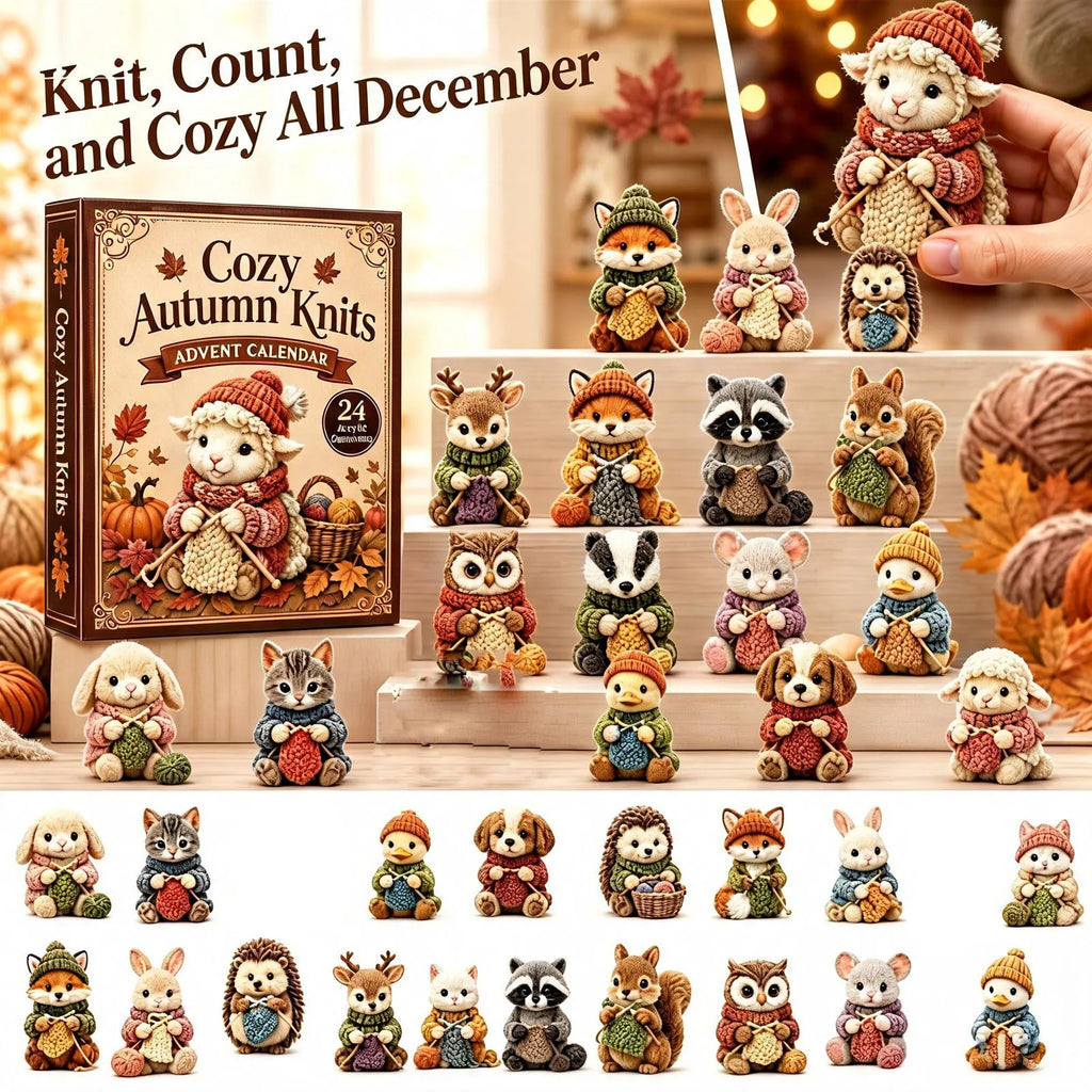 Calendrier de l'Avent animaux tricoteurs – 24 décorations – vue 2 | MonPluto