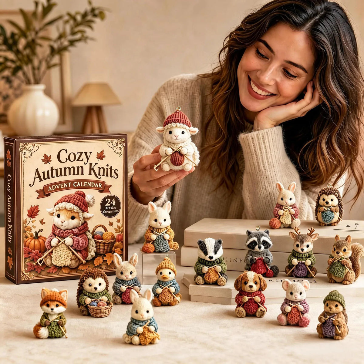 Calendrier de l'Avent animaux tricoteurs – 24 décorations – vue 5 | MonPluto