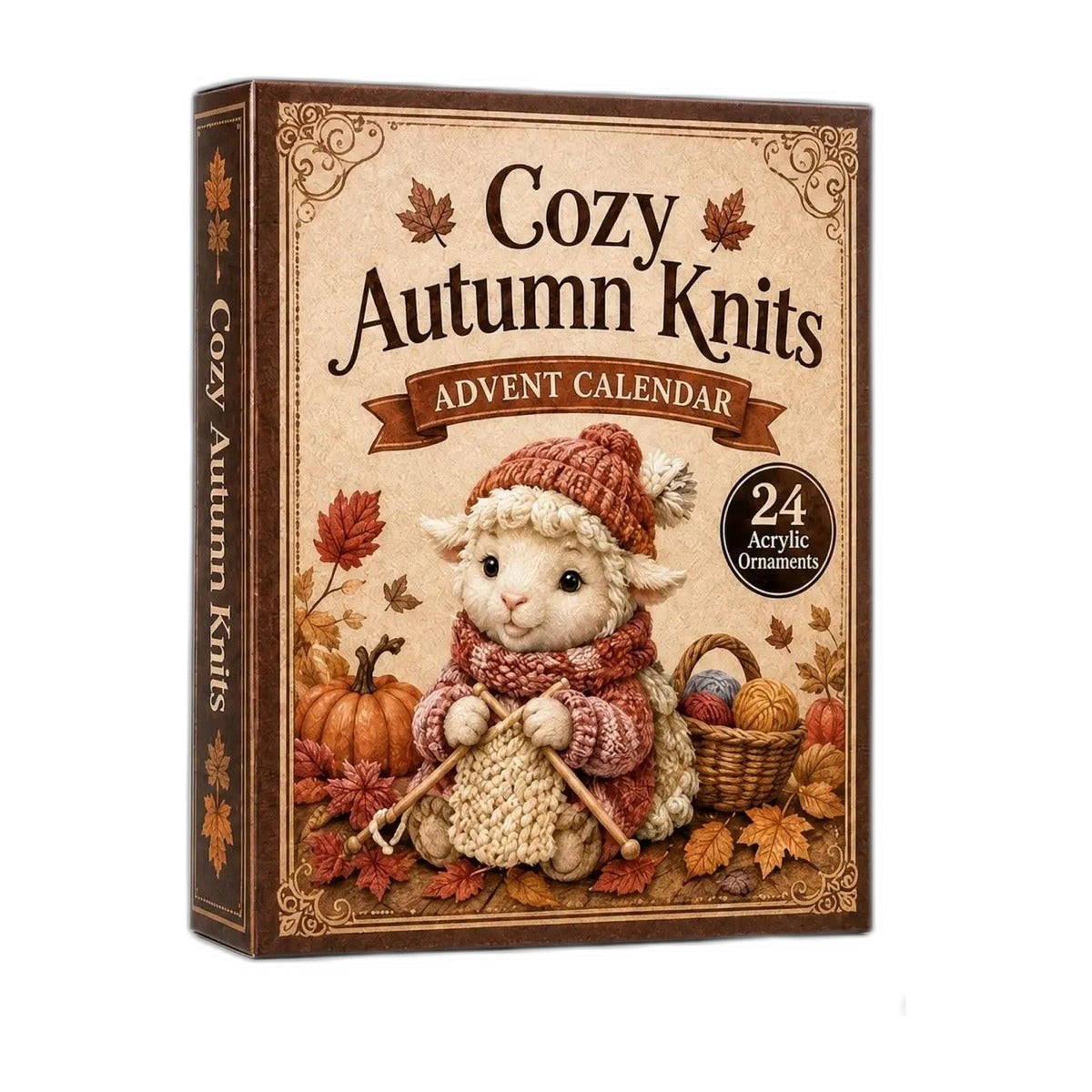 Packshot – Calendrier de l'Avent animaux tricoteurs – 24 décorations