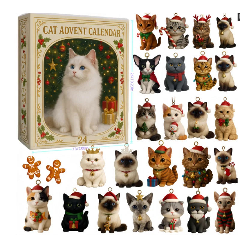Calendrier de l'Avent chien, chat ou hibou – 24 décorations – vue 3 | MonPluto