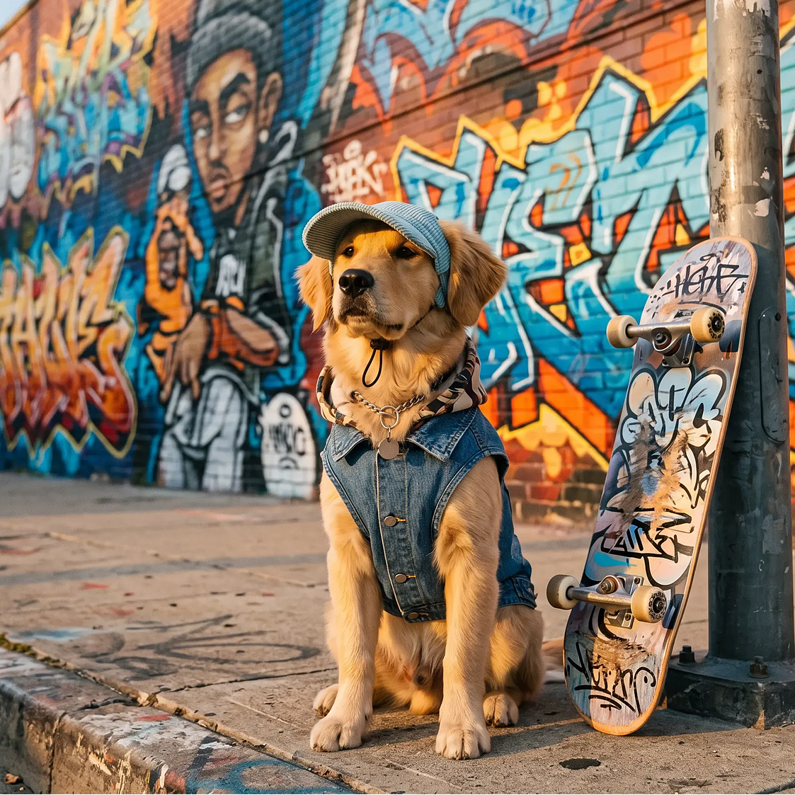Casquette baseball pour chien en velours côtelé – Réglable