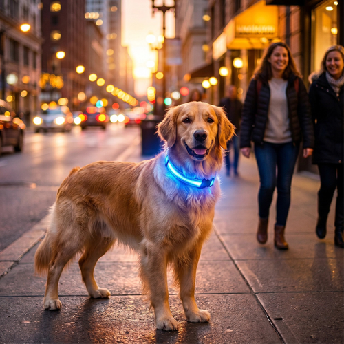 Collier LED Pour Chiens Et Chats – Haute Visibilité Nocturne