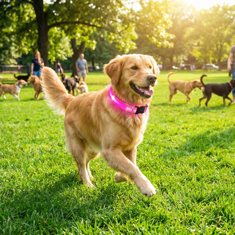 Collier LED Pour Chiens Et Chats – Haute Visibilité Nocturne