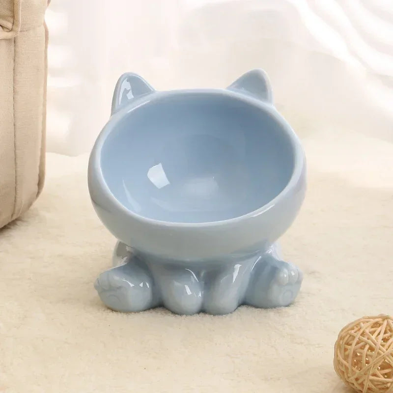 Gamelle céramique surélevée et inclinée – Chat – vue 11 | MonPluto