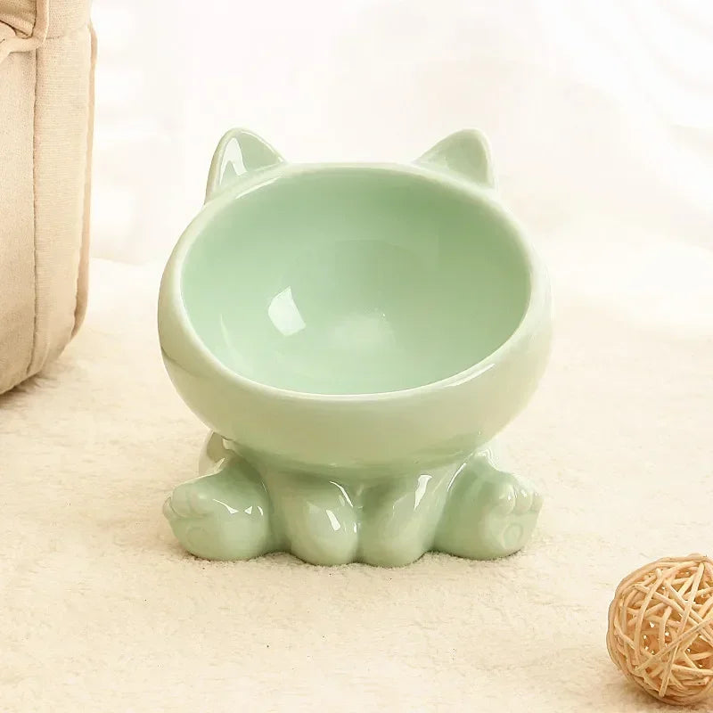 Gamelle céramique surélevée et inclinée – Chat – vue 14 | MonPluto