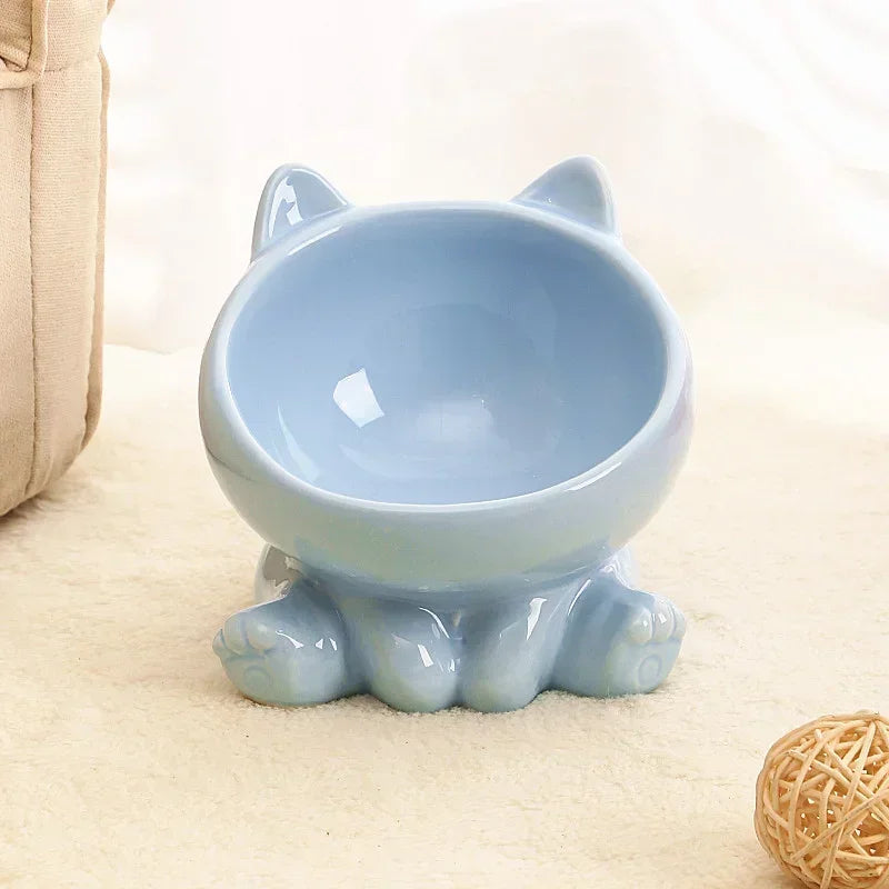 Gamelle céramique surélevée et inclinée – Chat – vue 5 | MonPluto