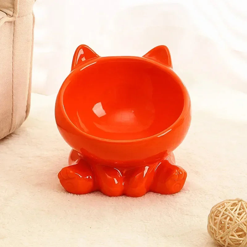 Gamelle céramique surélevée et inclinée – Chat – vue 7 | MonPluto