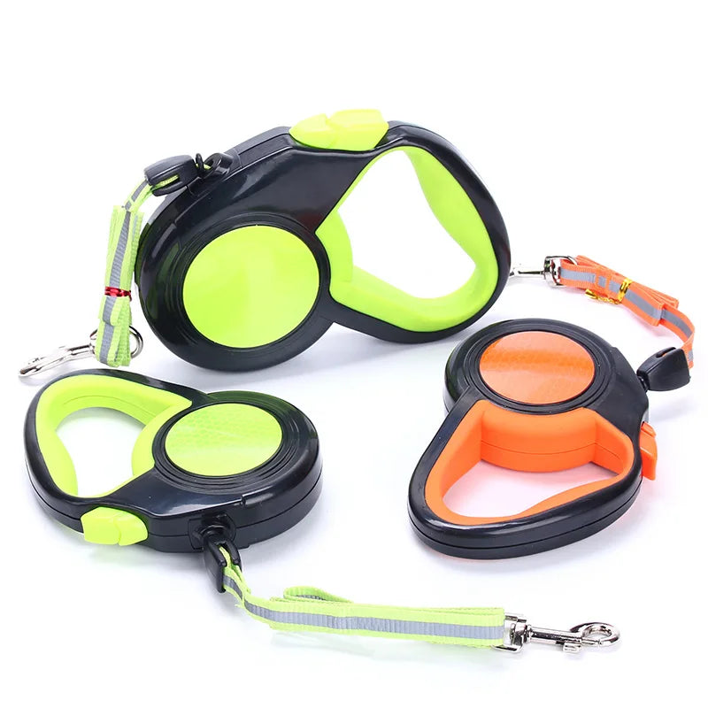 Laisse rétractable pour chien – Sangle réfléchissante – vue 2 | MonPluto