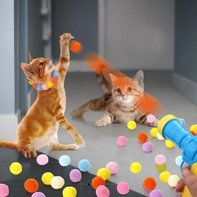 Lanceur de balles pour chat – 30 ou 100 balles – vue 2 | MonPluto