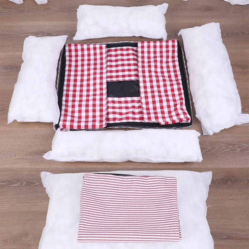 Panier rembourré à carreaux – Chien et chat, 58 cm – vue 5 | MonPluto