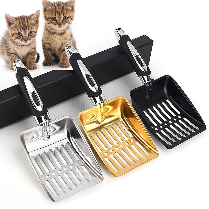 Pelle à litière pour chat – Inox, manche long – vue 2 | MonPluto
