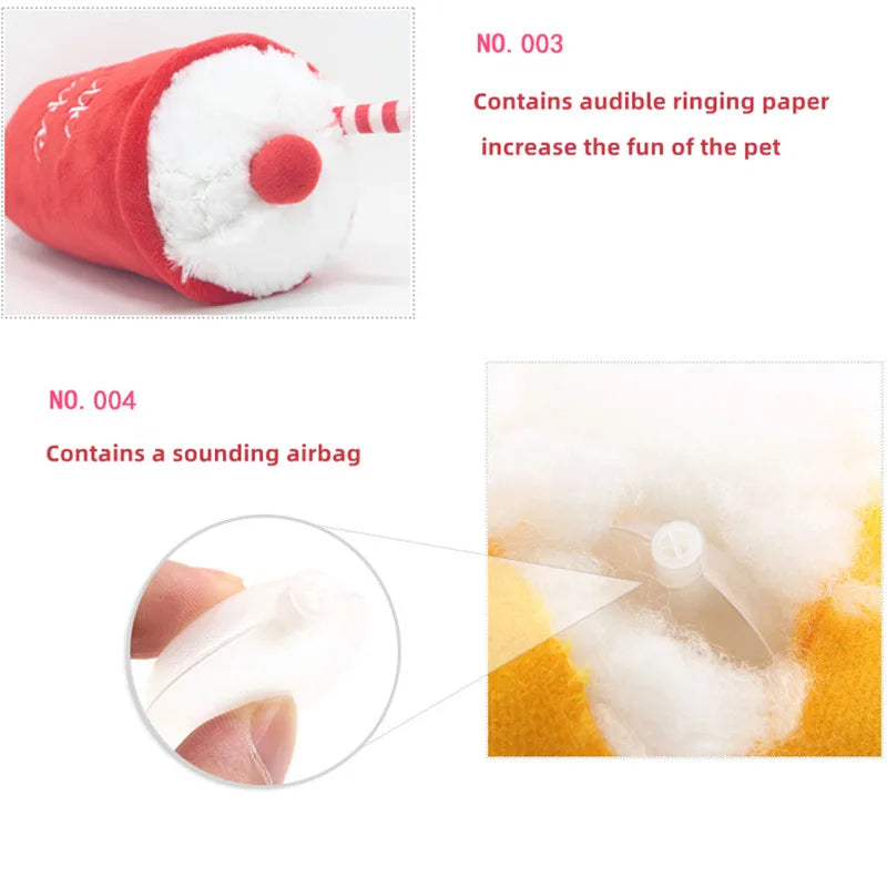 Peluches couineuses pour chien – Fast-food – vue 11 | MonPluto
