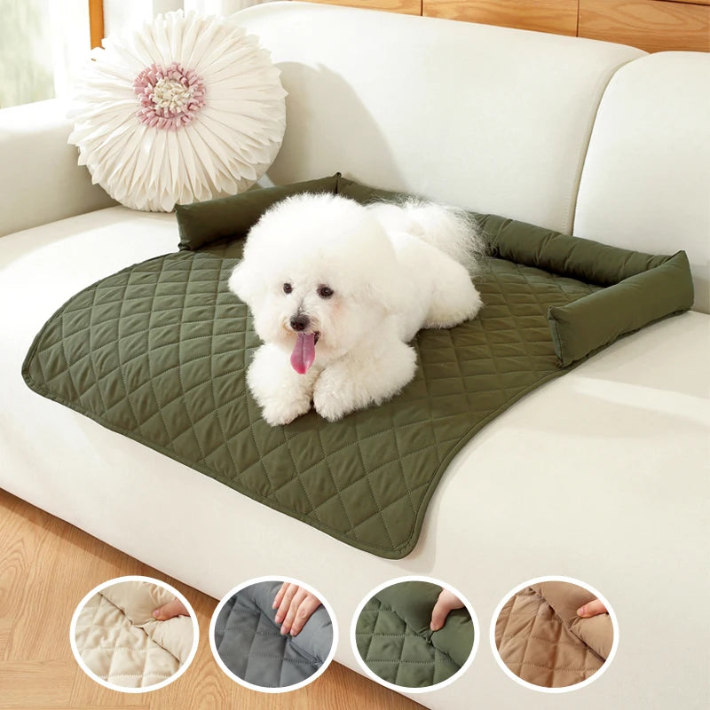 Protège-canapé pour chien avec traversin – 75 × 75 cm | MonPluto