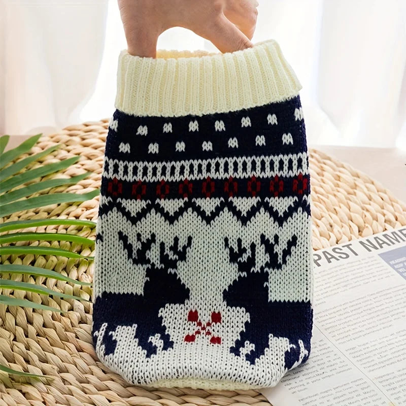 Pull de Noël tricoté chien et chat – Rennes, S à XXL – vue 6 | MonPluto