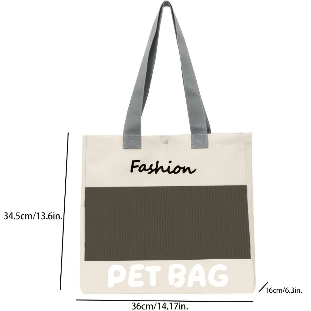 Sac de transport en toile – Chat et petit chien – vue 3 | MonPluto