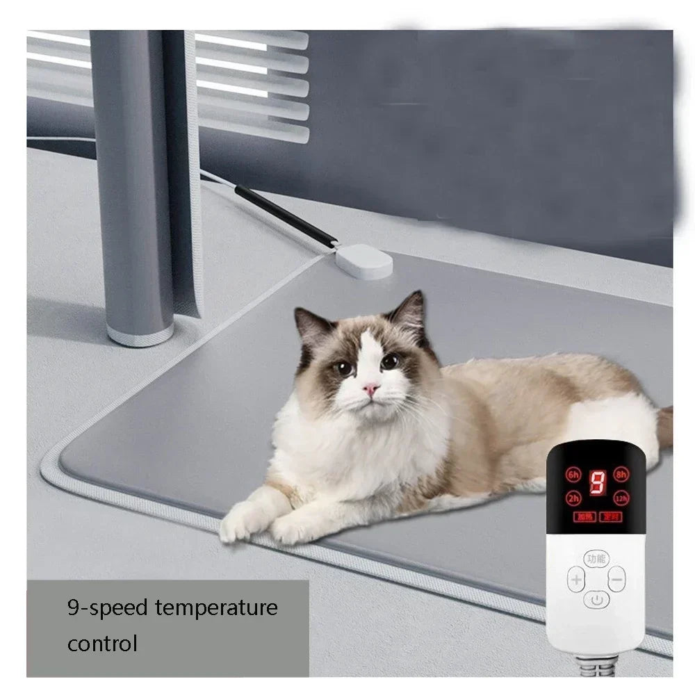 Tapis chauffant à thermostat chien et chat – 3 tailles – vue 2 | MonPluto