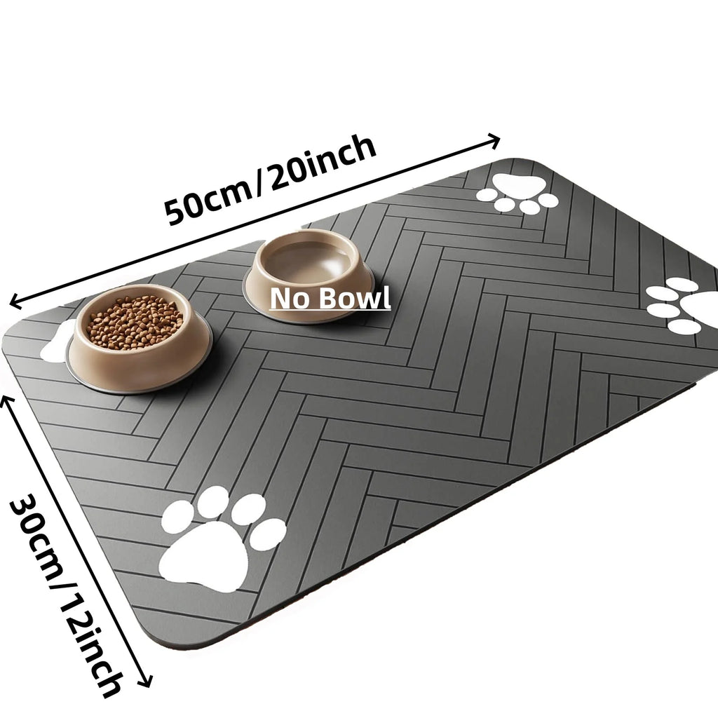 Tapis de gamelle absorbant pour chien et chat – 3 tailles – vue 12 | MonPluto
