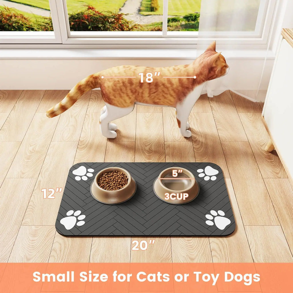 Tapis de gamelle absorbant pour chien et chat – 3 tailles – vue 7 | MonPluto