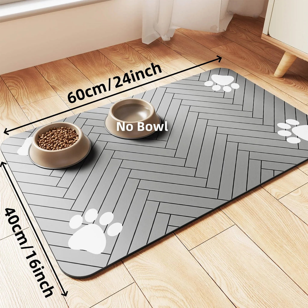 Tapis de gamelle absorbant pour chien et chat – 3 tailles – vue 8 | MonPluto