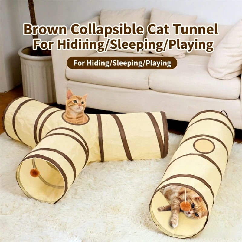 Tunnel de jeu pliable pour chat – 4 formes – vue 2 | MonPluto