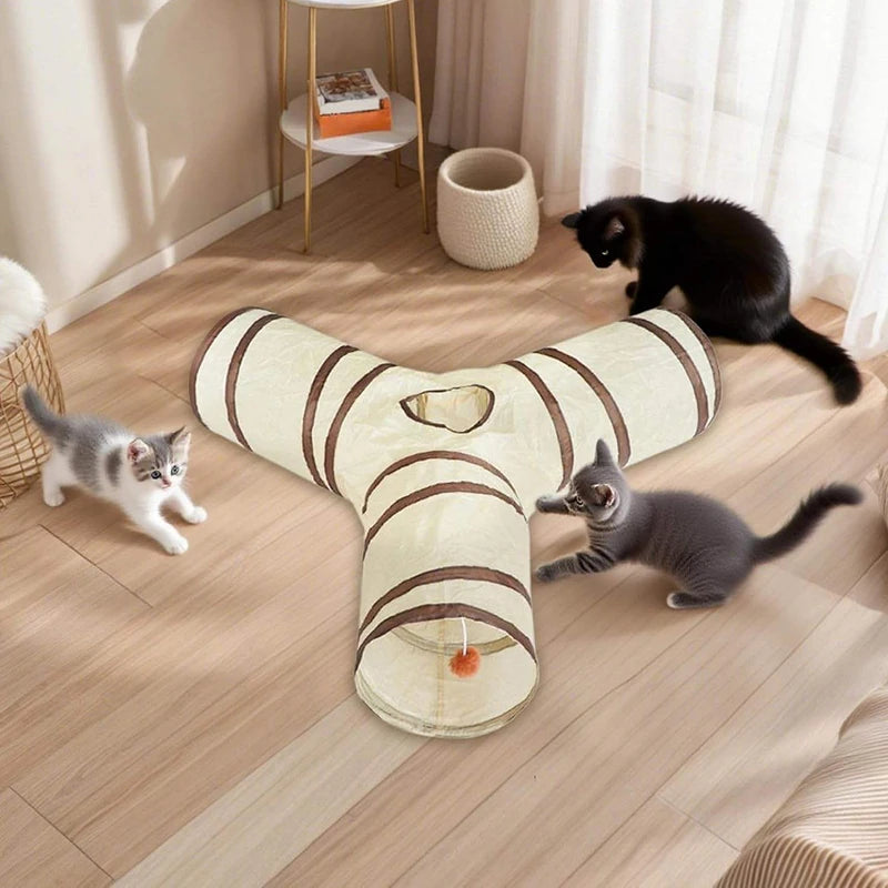 Tunnel de jeu pliable pour chat – 4 formes – vue 3 | MonPluto